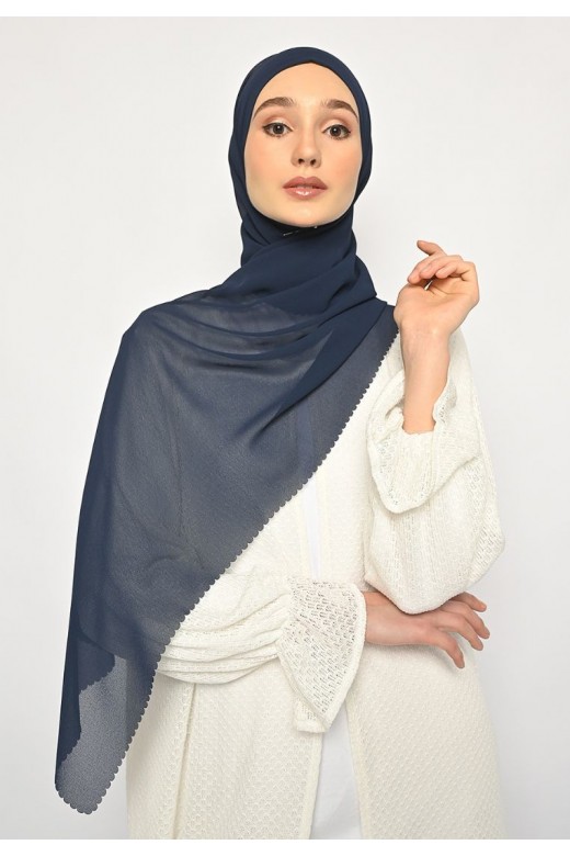Pasmina Instan Lasercut Cerutti Navy